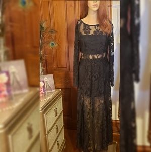 Black lace dress